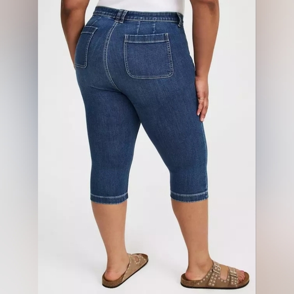 Torrid High Rise Capri Jeans Sz 14 Cropped Capris - Picture 4 of 8
